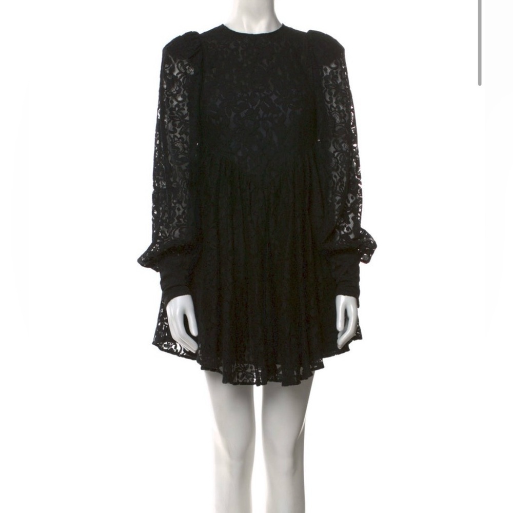 ROTATE Birger Christensen Black Lace Mini Dress